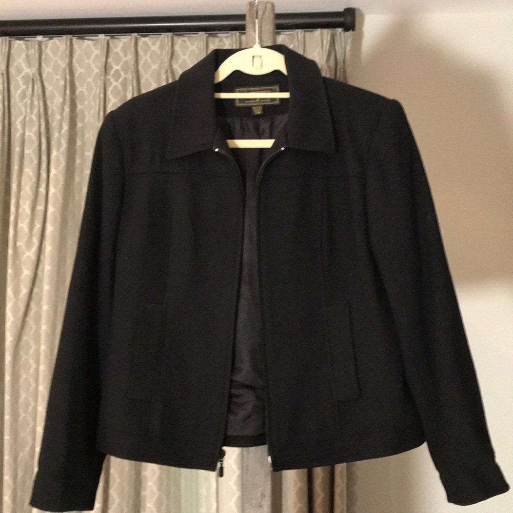 Black wool Express jacket.